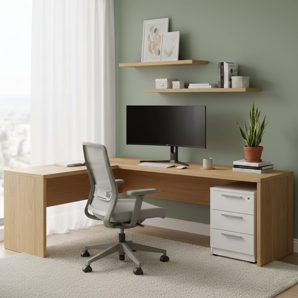 Escritorios modernos de melamina: Diseños ergonómicos para estudiar y trabajar en casa